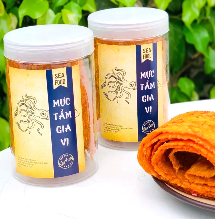 Seasoned Flattened Dried Squid (Muc Can Tam Gia Vi)