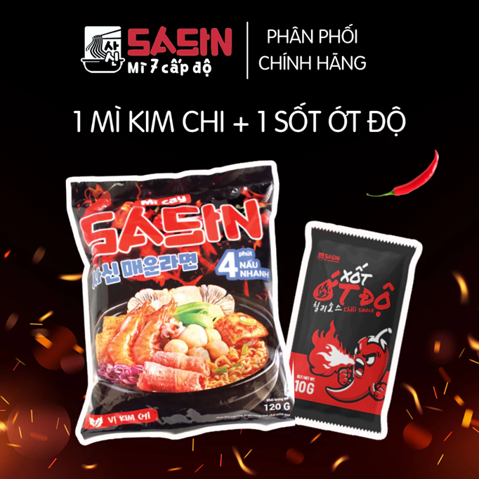 [New Product] Sasin Spicy Noodles (Mì Cay Sasin nước/trộn)