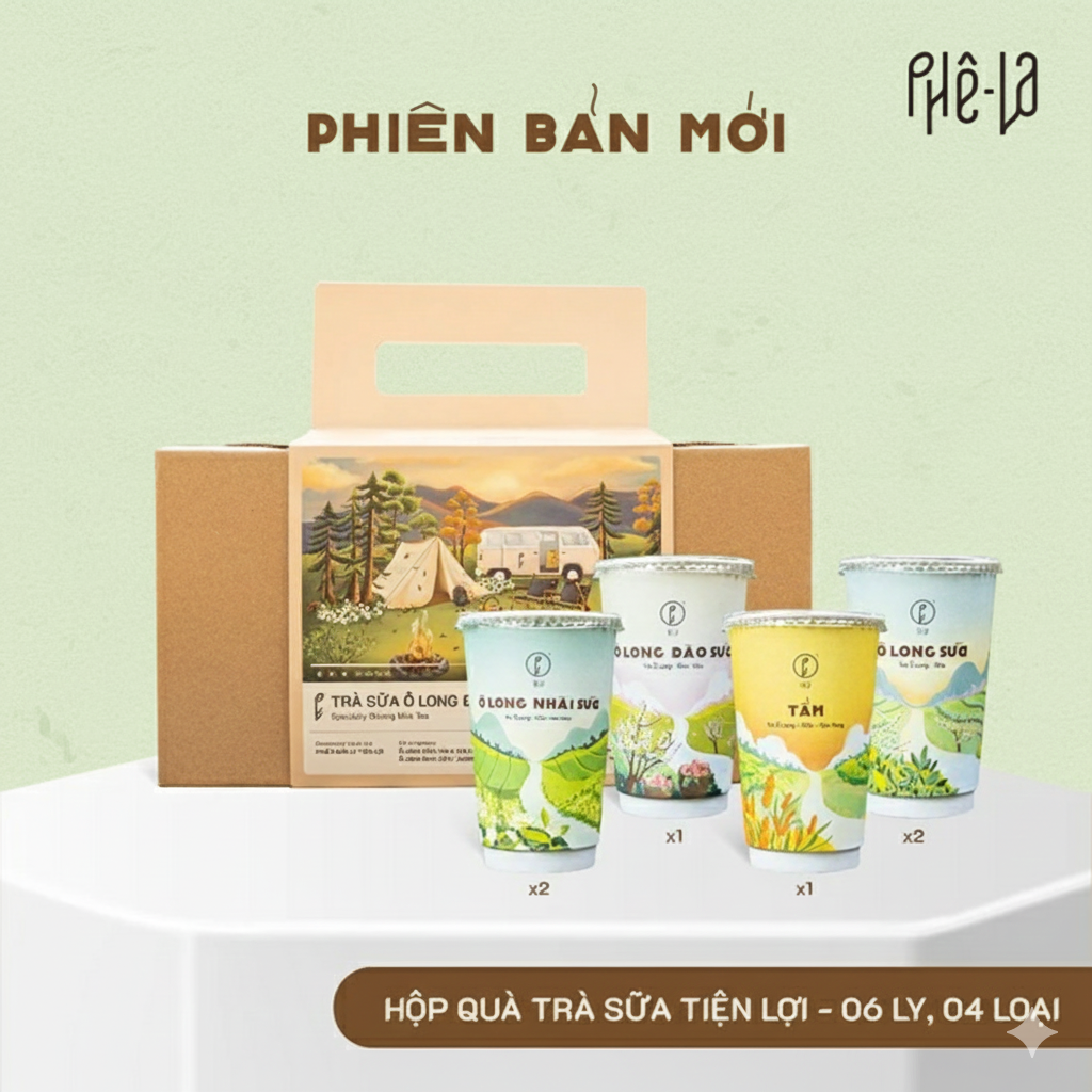 Hộp quà Phe La - Hộp 6 cốc, 4 hương vị