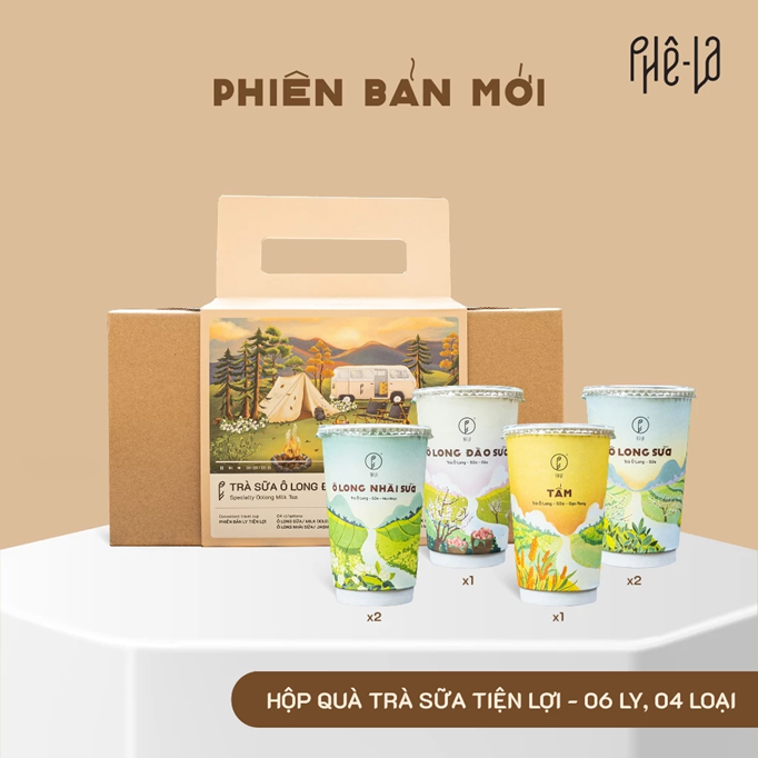 Hộp quà Phe La - Hộp 6 cốc, 4 hương vị