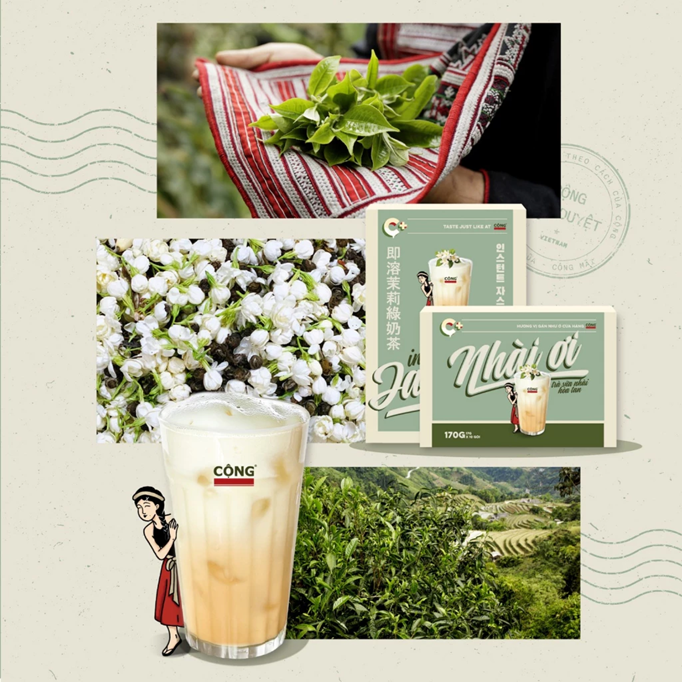 Cộng Jasmine Milk Tea (Trà Sữa Hoa Nhài) - 10 sticks/box