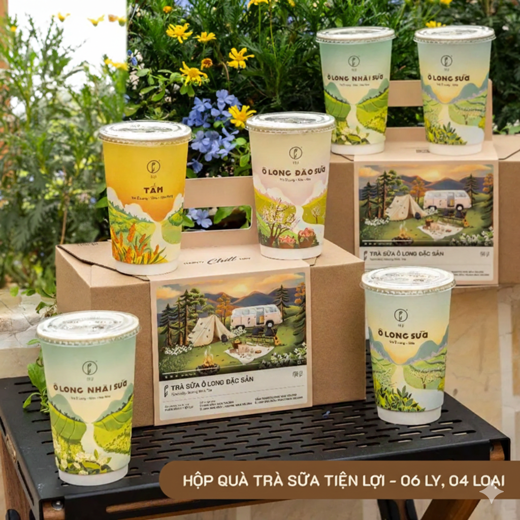 Hộp quà Phe La - Hộp 6 cốc, 4 hương vị