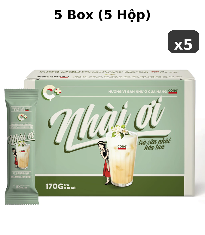 Cộng Jasmine Milk Tea (Trà Sữa Hoa Nhài) - 10 sticks/box