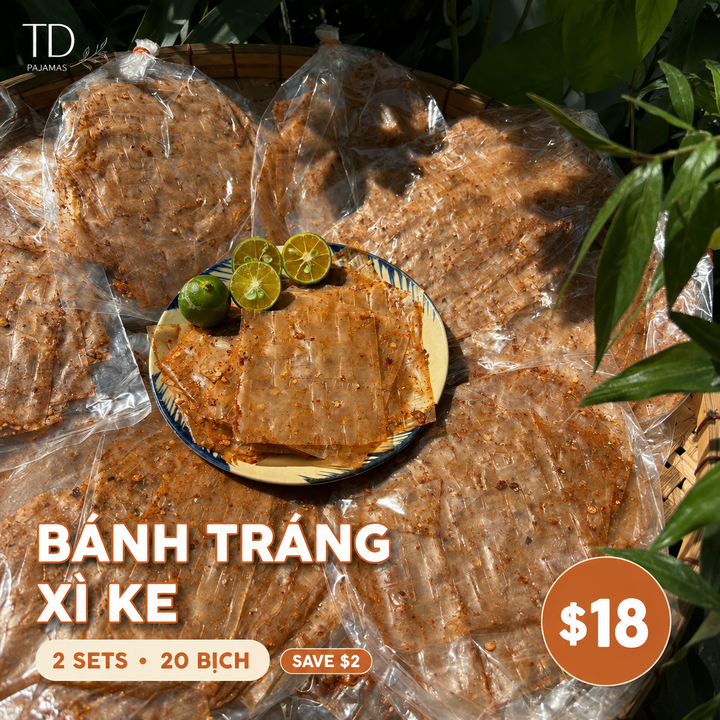 Spicy Rice Paper (Bánh Tráng Xì Ke) – 10 bags/set