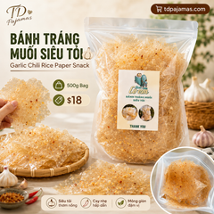 Garlic Rice Paper (Bánh Tráng Muối Siêu Tỏi) – 500g