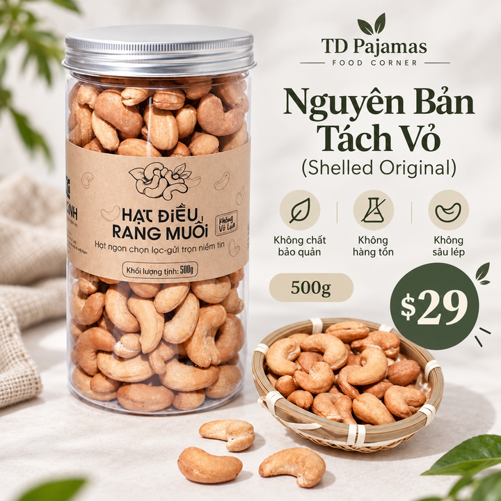 Cashews Nut (Hạt Điều Rang Muối) – 3 Flavors