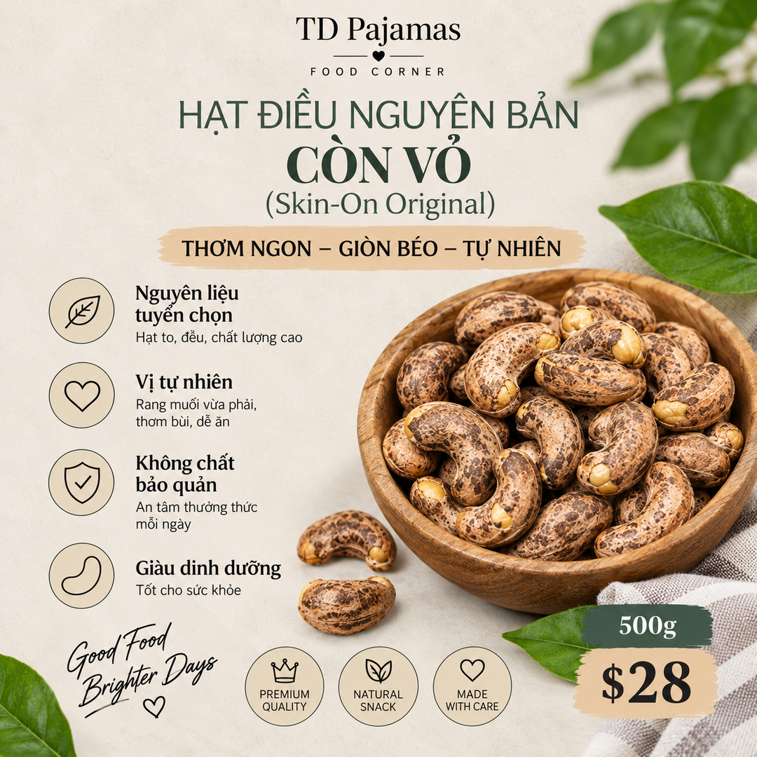 Cashews Nut (Hạt Điều Rang Muối) – 3 Flavors